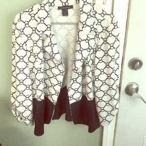 Black and whit design coat